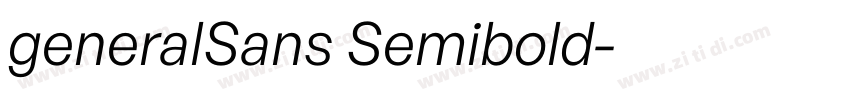 generalSans Semibold字体转换